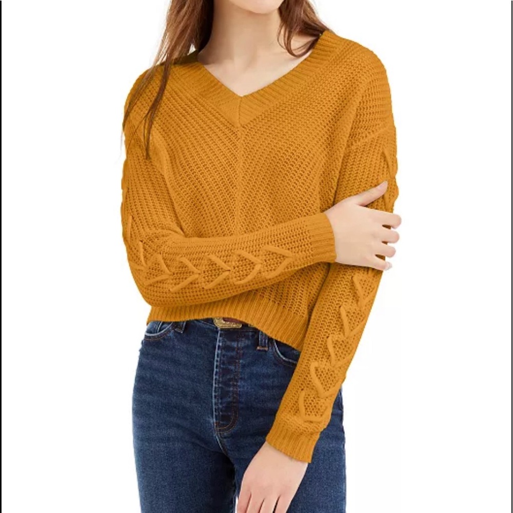 NWT Almost Famous Mustard Sweater